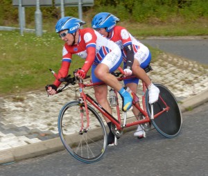 The tandem pair negotiate the Browick roundabout to return to the A11 carriageway
